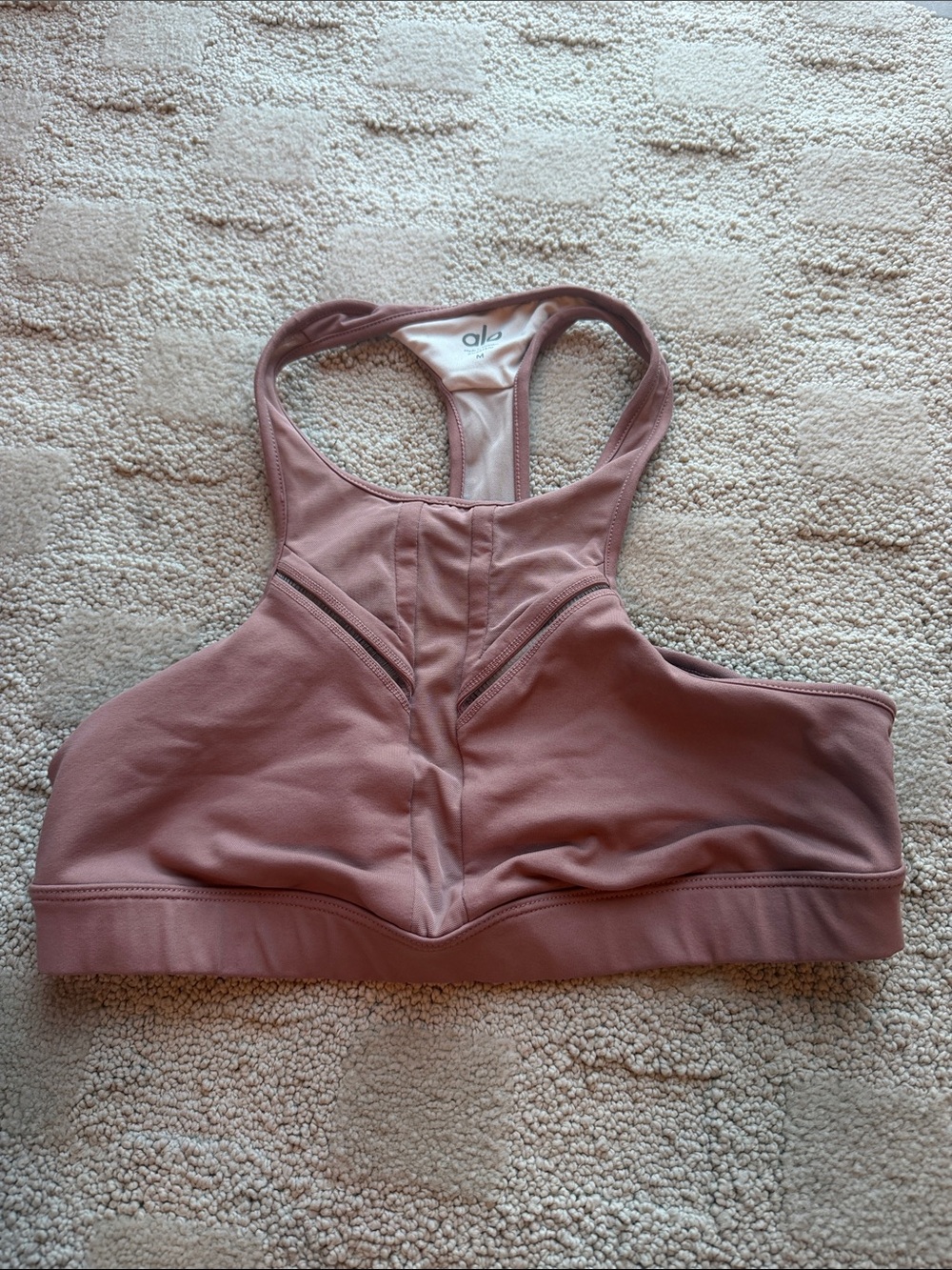 Racerback Sports Bra in Dusty Rose